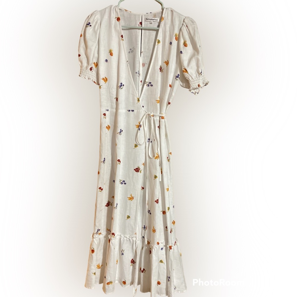 DO NOT BUY! SOLD! - Reformation Fruit Print Wrap Dress